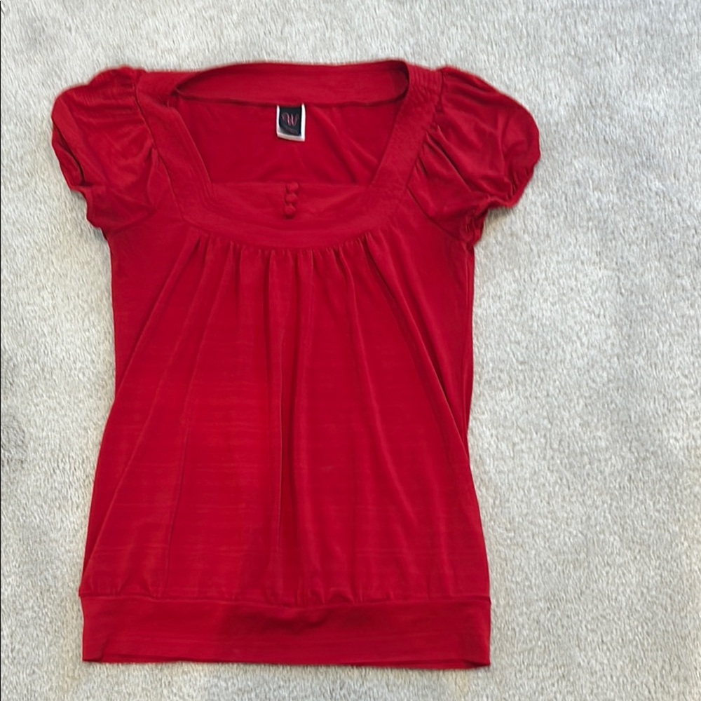 Red Wrappers Womens Top